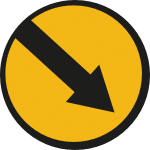 Pictogramme flèche directionnelle descendante droite – signalétique d’évacuation