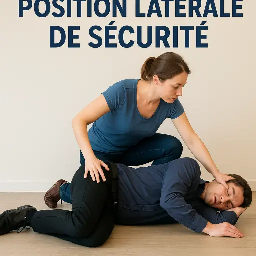 Victime inconsciente placée en position latérale de sécurité, par un secouriste
