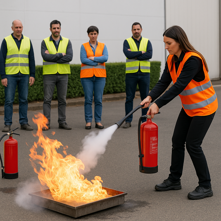 Formation incendie Pays Basque et Landes avec utilisation d’extincteur