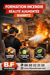 Formation incendie en réalité augmentée à Biarritz avec extincteur virtuel – B.F Pays Basque