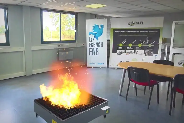 Simulation incendie en réalité augmentée en ERP, formation incendie en réalité augmentée sans feu réel.