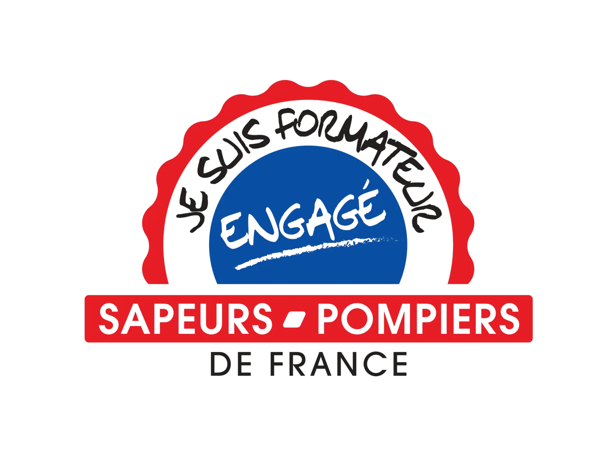 Logo « Je suis formateur engagé » – Sapeurs-Pompiers de France
